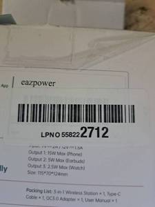 lot 4470 image: Eazpower EZ30 3-in-1 Wireless Charging Station
