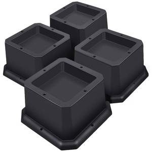 lot 4486 image: ANNKUT Furniture Risers 2 Inch-Bed Risers Heavy Duty-Desk Risers for Chair and Table Legs Elevation -Bed Lifts Risers (Set of 4 Riser, Black)