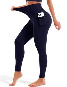 lot 6293 image: Blue Breath Leggings with Pockets for Women-High Waisted Full Length Yoga Pants Tummy Control Workout Athletic Daily size 2XL