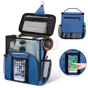 lot 6297 image: Attmu Mesh Shower Caddy Portable Dorm Tote Bag, Quick Dry Hanging Toiletry Bag, Large Capacity Shower Bag for College Dorm Room Essentials for Boys and Girls for Bath Camping (Blue)