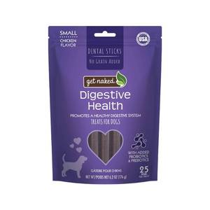 lot 6315 image: Get Naked Digestive Health Functional Chicken Flavor Dental and Hard Chew Sticks Dog Treats - 6.2oz