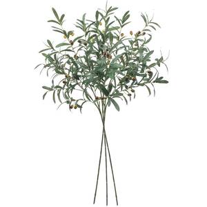 lot 6322 image: SHACOS 3 PCS 39in Fake Olive Tree Branches Olive Stems Large Tall Artificial Greenery Stems Bulk Faux Olive Branches for Vase Olive Leaves Plant Branch Greenery Decor