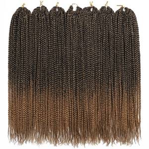 lot 6329 image: Crochet Box Braids Hair 7 Packs 14 Inch Pre Looped Goddess Box Braids Crochet Hair for Black Women(14 inch, T27)