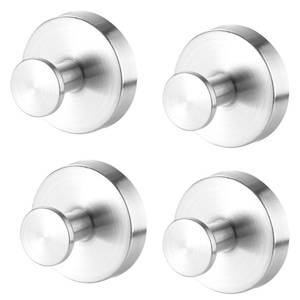 lot 6335 image: Duilahren Strong 15lbs Hold Suction Cup Hooks - No Drill Removable Hooks for Front Door Wreaths, Shower Towels and Bathroom Organization on Glass, Tile, Mirror (4 PC, Silver)