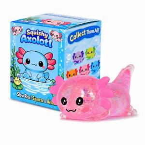 lot 6338 image: Axolotl Squishy Stress Ball, Soft TPR Slow Rising Squeeze Toy, Cute Axolotl Fidget Toy for Stress Relief, Anxiety Calming Sensory Toy for Kids Adults(Pink Lie Axolotl)