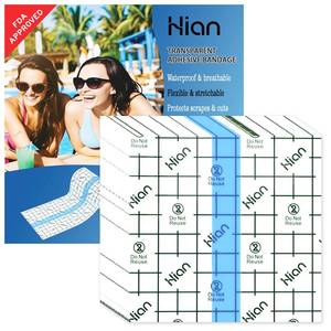 lot 6339 image: Hion Tattoo Aftercare Waterproof Bandage (F.D.A Approved) Transparent Film Dressing 50 Pre-Cut Sheets4 x 4 Inch Tattoo Cover Up Tape Second Skin Adhesive Bandage Wound Cover for Swimming Shower Shield
