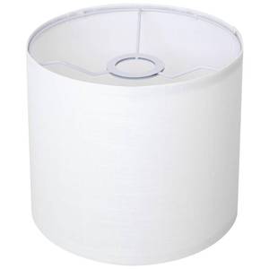 lot 6349 image: White Linen Small Drum Lampshade, 8.66in Top x 8.66in Bottom x 7.87in High Lamp Shade, Lamp Shade Replacement for Table and Floor Lamps, Pendant LightHandcrafted LampshadeEasy Assembly