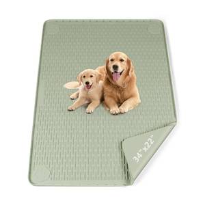 lot 6353 image: Bartuke Pee Pads for Dogs, 34in x 22in Extra Large Reusable Silicone Mat, Washable Puppy Training Pads for Potty Training, Non-Slip, Leak-Proof, Indoor Floor Protection (Green)