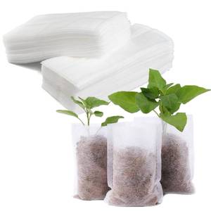 lot 6362 image: Tarklanda 100pcs Grow Bags,Biodegradable Non-Woven Plant Nursery Bags Plant Fabric Seedling Pots Bags Plants Home Garden Supply (7.8  11.8)