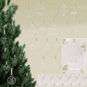 lot 6365 image: Kasyat 50 Christmas Employee Appreciation Gift Bulk Acrylic Hanging Ornament Lantern Pendant Ornaments for Christmas Tree Coworker Team Teacher Gift with Thank You Card Ribbon (Appreciation Sign)