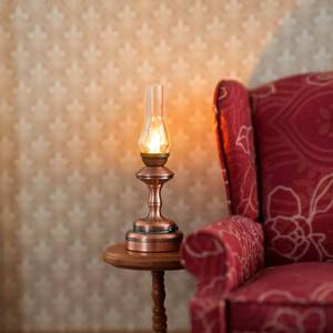 lot 6379 image: Waldosia 112 Scale Dollhouse Miniature Flickering LED Hurricane Lamp, Vintage Lantern Light for Dollhouse, Diorama, Roombox and Booknook Decor