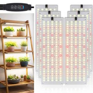 lot 11615 image: LBW Plant Grow Light, 810 LEDs Full Spectrum Plant Lights for Indoor Growing, Ultra-Thin Panel Grow lamp for Under Cabinet Plant4812H Timer, 3 Lighting Modes, 10 Dimmable Levels, 6 Packs