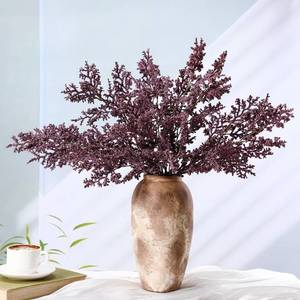 lot 11634 image: Suncalla 4 Pcs 30 Inch Fall Dark Purple Sedum Berry Stem for Vase Artificial Faux Rusty Plum Pick Branch Spray Floral Stem for Table Centerpiece Mantel Decor
