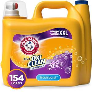 lot 11646 image: Arm and Hammer Plus OxiClean with Odor Blasters Fresh Burst Liquid Detergent 154 Loads - 200.2 fl oz