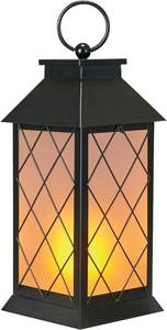 lot 11671 image: anyperfect 18in Solar Lanterns Outdoor Waterproof, Glass Solar Flickering Flame Lantern Large Hanging Solar Lantern Metal Decorative for Patio Garden Backyard Outside Tabletop Mothers Day Gifts Mom (Used)