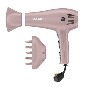 lot 11675 image: Conair Ionic Ceramic Cord-Keeper Hair Dryer 1875 Watt, 3 Heat Settings, For All Hair Types, Includes Concentrator (Used)