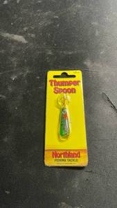 lot 12013 image: Northland Thumper Spoon 18oz Golden Perch Fishing Lure