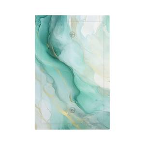 lot 12389 image: Lqzazyr Light Switch Cover Plate Teal Gold Marble Abstract Fluid 1 Gang No Device Blank Wall Plate Electrical Outlet Cover Decorative Switch Plate Covers For Living Room Home Decor