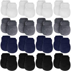 lot 12414 image: Newcotte 16 Pairs Baby No Scratch Mittens Newborn Baby Cotton Breathable Warm Gloves Baby Mitts for Boys Girls (Stylish Color)
