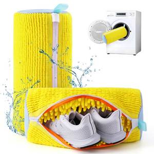 lot 12445 image: Aship Shoe Washing Machine Bag, Laundry Shoe Bag for Washer and Dryer - 2PC Reusable Shoe Cleaning Bag for Sneakers,Tennis Shoes, 360° Deep Cleaning With Self-locking Zipper - Yellow