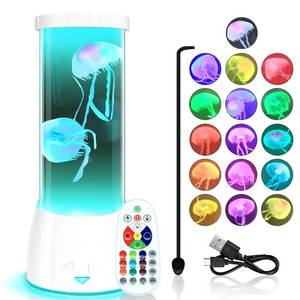 lot 12447 image: LEDHOLYT White Jellyfish Lamp � Remote Dimmable Control Multi and 17 Color Changing Mood Light � Gifts for Kids,Holiday Gift of Adult and Kids,for Room Decoration and Set The Mood