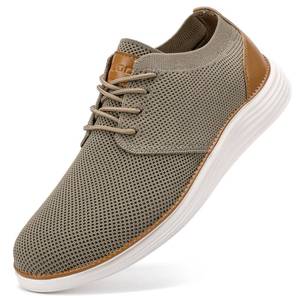 lot 13230 image: VILOCY Mens Fashion Dress Sneakers Casual Walking Shoes Business Oxfords Comfortable Breathable Lightweight Tennis Zapatos para Hombre Khaki,US7.5 EU40