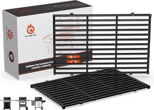lot 13232 image: 17.5in Grill Grates for Weber Spirit 300, Grill Parts for Weber Spirit E310 and GS4 Spirit II 300 Series, Spirit II E310, Spirit 2 E310, Genesis SilverGold B and C,Porcelain Enameled Cast Iron Grate 7638