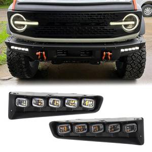 lot 13234 image: Fancemot LED Modular Bumper Fog Lights Compatible with Ford Bronco 2021�2026, White Switchback Daytime Running Lights DRL Amber Turn Signal Lights for 2-Door and 4-Door