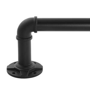 lot 13239 image: YAJUXIU Industrial Curtain Rod Adjustable 1 Inch Black Curtain Rods for Windows 120 to 170 Inch - Perfect IndoorOutdoor, Room Divider Curtain Rod (30-168in)