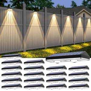 lot 13247 image: Solar Fence Lights Outdoor, 20Pack Warm White and RGB 8 Colors Fence Lights Solar Powered Ultra-Bright LED Lens Waterproof Outdoor Solar Lights for Fence, Backyard, Railing, Patio, Wall, Step, Deck