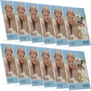 lot 13248 image: Set of 12 Snap - 8x10 Clear Acrylic Self Standing Photo Frames - Perfect for Showcasing Memories in Style - Versatile and Durable Design for Home or Office Dcor - Rectangular TableTop - Single Picture Frame