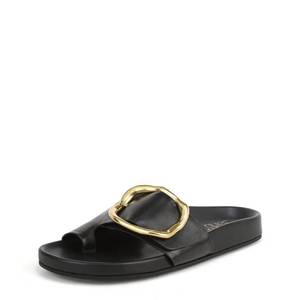 lot 13254 image: Franco Sarto Womens Brianka Slide Sandal Black Leather 8.5 M
