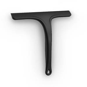 lot 14000 image: Silicone Shower Squeegee for Bathroom Glass Doors, with Hanging Hole for Easy Storage, Removes Water Spots from Windows, Mirrors, Tiles and Kitchen Surfaces-Black, 10 Inch