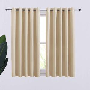 lot 14329 image: NICETOWN Room Darkening Curtain Panels for Cafe, Thermal Insulated Grommet Room Darkening DraperiesDrapes for Window (Biscotti Beige, 2 Panels, W70 x L54 -inch)