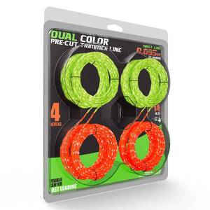 lot 14338 image: YWTESCH 4 Pack AL2420PD 0.095�� Replacement Twisted Trimmer Lines Compatible with All EGO 15-Inch String Trimmers, 56 FT Dual Color Pre-Cut Heavy Duty Weed Wacker String for EGO Line Trimmers