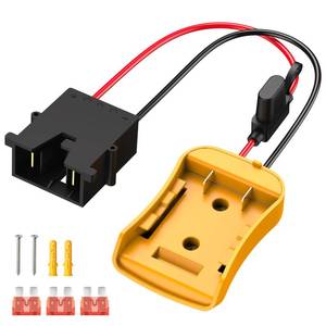 lot 14343 image: Kzreect Battery Adapter Compatible with Dewalt 20V Battery Conversion Kit with Fuse Holder and Wire Harness Connector Compatible with Fisher-Price 12 Volt