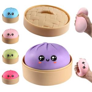 lot 14358 image: Dumpling Squishy, Dumpling Squishy Mystery Box, Cute Big Squishy Dumpling Stress Ball Fidget Sensory Toy for Adults Anxiety Relief, Novelty Squeeze Ball for Office Desk (Purple)