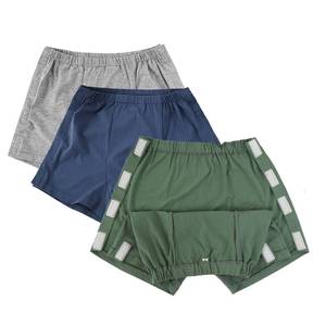 lot 14362 image: 3 Pack Tear Away Underwear, Post Surgery Boxer Briefs for Men, Disabled Adaptive Underwear, Stick-on Briefs, SW26