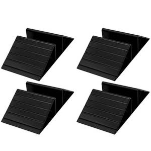 lot 14365 image: KuuDack Dog Gate Support Feet, 4 Pack Plastic Triangle Stabilizer for Freestanding Pet Gates, Fence Panel Reinforcement Fittings for Configurable Dog and Baby Gates (Black)