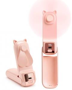 lot 14368 image: FrSara Portable Handheld Fan, Small Rechargeable Personal Mini Fan, Summer Travel Essentials with 3-Speed, 2000mAh, Great for Outdoor, Makeup, Ideal Gift for Girls, Ladies, Teens, Birthday, Pink