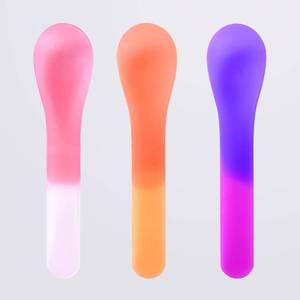 lot 14372 image: Gugowin 30 Pack Color Changing Ice Cream Spoons, 5.15 Inch Break-Resistant Plastic Spoons, Individually Wrapped - Eye-catching Color-Emergence Effect for Dessert Utensils - BPA Free