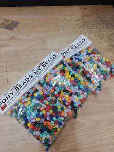 lot 14435 image: Mahitoi Kids Crafts Multicolor Pony Beads 1000pc 9mm - 3 Packs