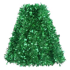 lot 14439 image: CCINEE 33FT St.Patricks Day Tinsel Garland,Shamrock Clover Green Metallic Garland for Irish Party Home Decoration