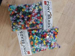 lot 14457 image: Mahitoi Pony Beads Multi-Opaque 1000pc 9mm - 2 Pack