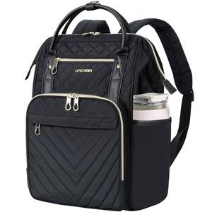 lot 14490 image: KROSER Laptop Backpack 17in Stylish Backpack Water Repellent College Casual Daypack Travel Business Work Bag for MenWomen-Quilted