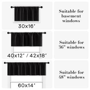 lot 18425 image: XTMYI Waterproof Blackout Fabric 18 Inch Valances for Windows,Beige