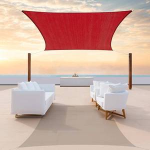 lot 19300 image: ColourTree 12 x 18 Red Sun Shade Sail Rectangle CTSLR1218 - Canopy Mesh Fabric UV Block UPF50 - Commercial Heavy Duty - 190 GSM - 3 Years Warranty (We Make Custom Size)
