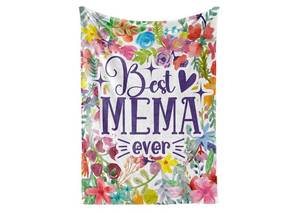 lot 19313 image: InnoBeta Mema Gifts, Grandma Gifts for Mema, Flannel Throw Blankets on Mothers Day, Christmas, Birthday, 60in x 80in, Flowers