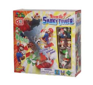 lot 19368 image: EPOCH Games - Super Mario Blow Up Shaky Tower Tabletop Game � Kids Family Board Game for Multiplayer Game Night, Ages 4