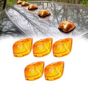 lot 20248 image: 5 X Cab Roof Marker Lights Amber Cover Compatible with 1999-2016 Ford F150 F250 F350 F450 F550 F650 F750 E150 E250 E350 Super Duty Pickup Trucks, Cab Roof Running Light (Only Cover)